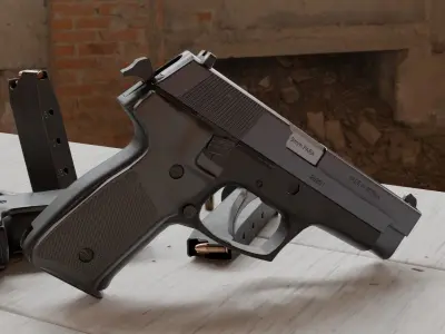 Military and police pistol CZ-99 Low-poly 3D model