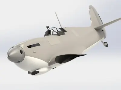 Spitfire Fuselage 3D print model