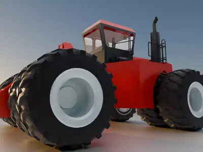 Realistic Heavy Duty Tractor 3D Model High Quality 3D model