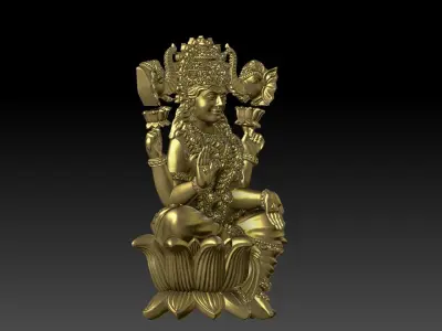GAJA LAKSHMI ELEPHANT LAKSHMI 3D print model