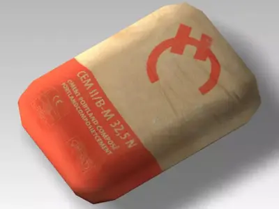 Bag 05 cement bag Low-poly 3D model