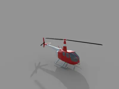Helicopter Tourism Low-poly 3D model