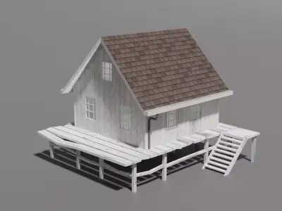 House wooden 3D model