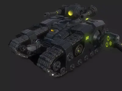 Sci-fi tank Free low-poly 3D model