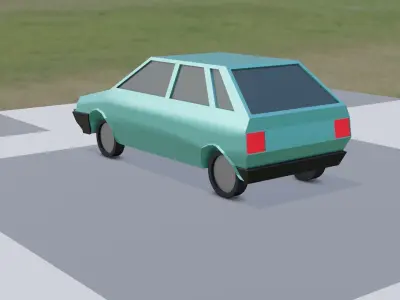 Low Poly Car SS80 Free low-poly 3D model