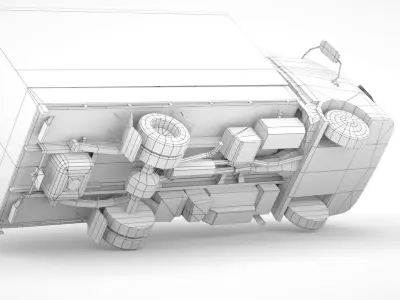 DAF LF box truck 2020 Low-poly 3D model