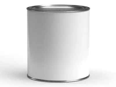 Half gallon paint can with lid 3D model