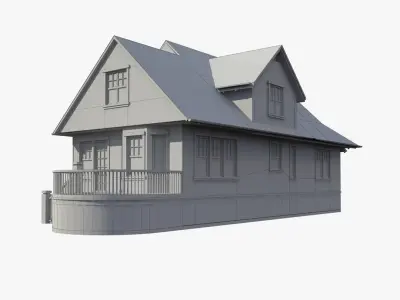 Family House 3D model 7