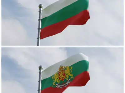 Animated Bulgaria Flags 3D model
