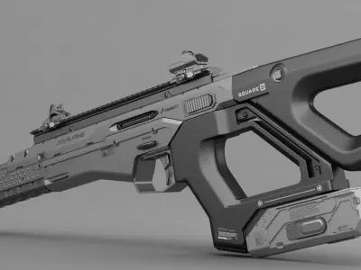 Alpine gun 3D model