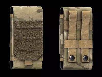 Universal Tactical Molle Mobile Phone Low-poly 3D model