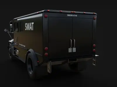 SWAT Armoured Van Low-poly 3D model