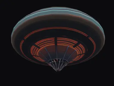 UFO - Simple Rigid for use in Games AR Tv Film and More Low-poly 3D model