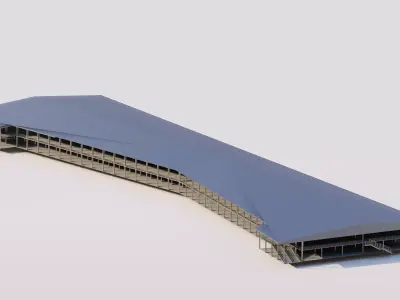 Warehouse-Warehouse Building 3D model shop