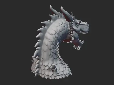 a dragon head 3D print model