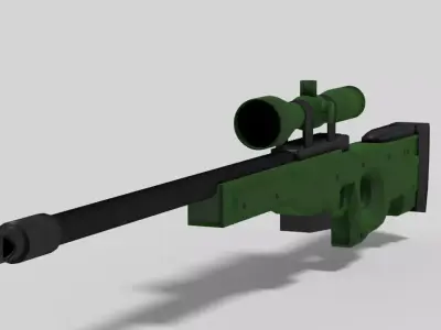 Arctic Warfare Magnum Free low-poly 3D model
