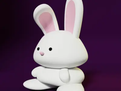 Rabbit bunny figurine 3D model