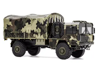 MAN KAT1 Rheinmetall 4x4 Flat Bed - Tent 3D model