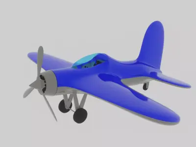 P-1 Plane Low-poly 3D model