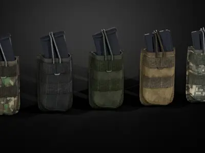 Magazine pouch 01 Low-poly 3D model