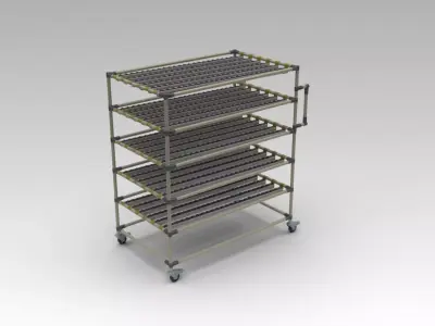 Mobile rack for manufacturing 3D model