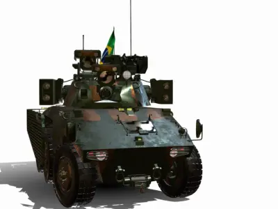 EE9 CASCAVEL NG 6X6 ENGESA Low-poly 3D model