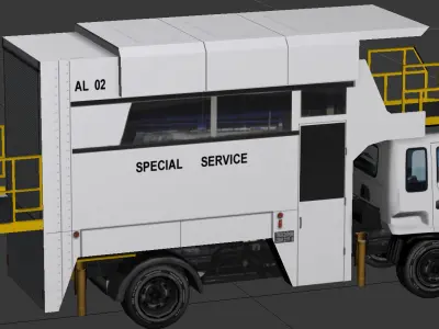 Isuzu catering lift Low-poly 3D model
