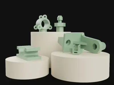 Metal pieces 3D model