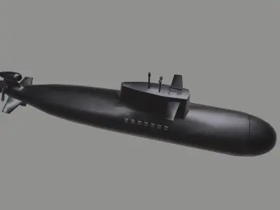 Submarine Low-poly 3D model