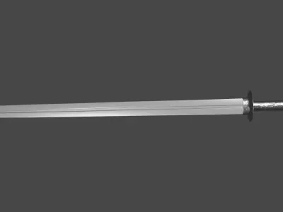 Caroling sword with Khora handle Low-poly 3D model