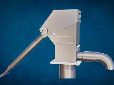 handpumb metal water pump Low-poly 3D model