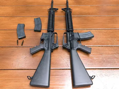 M16A3 rifle Low-poly 3D model