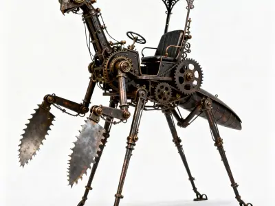 Scythe Strider Mechanical Mantis 3D Model Low-poly 3D model