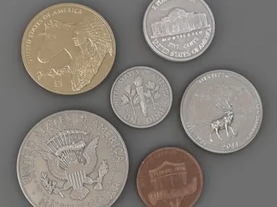 US Coins 3D model