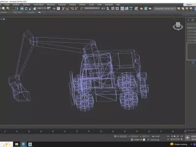 Excavator Construction Loader M317 Simplified Low-poly 3D model