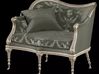 RONALD PHILLIPS Brocket armchair 3D model