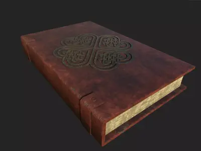 Celtic Medieval Book Low-poly 3D model