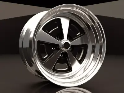 american muscle car wheel 3D model