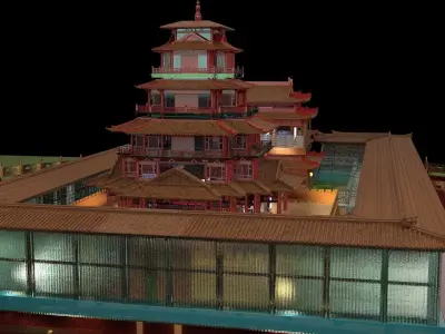 Chinese ancient house 3D model 17