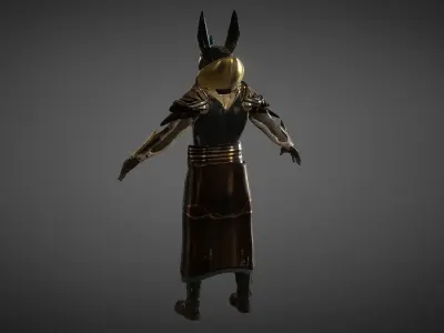 Anubis Low-poly 3D model