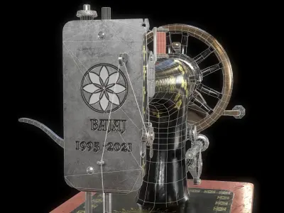 Sewing Machine Low-poly 3D model
