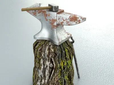 laos Old Anvil 3D model