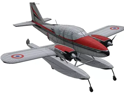Piper PA23 Low-poly 3D model