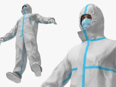  Character in Disposable Protective Clothing for Factories 