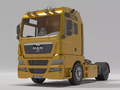 man truck 3D model from CGTrader