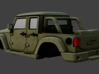Jeep body No Tyre 3D model