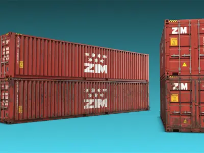 Shipping Container 05 Low-poly 3D model