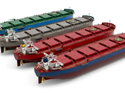  Ultra Large Ore Carrier lowpoly Low-poly 3D model