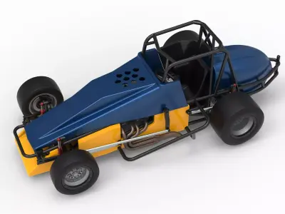 Vintage Pavement Silver Crown Car Scale 1 to 25 3D print model
