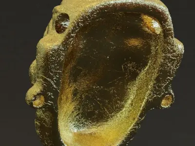 tlaloc mask prehispanic pendant 3D print model